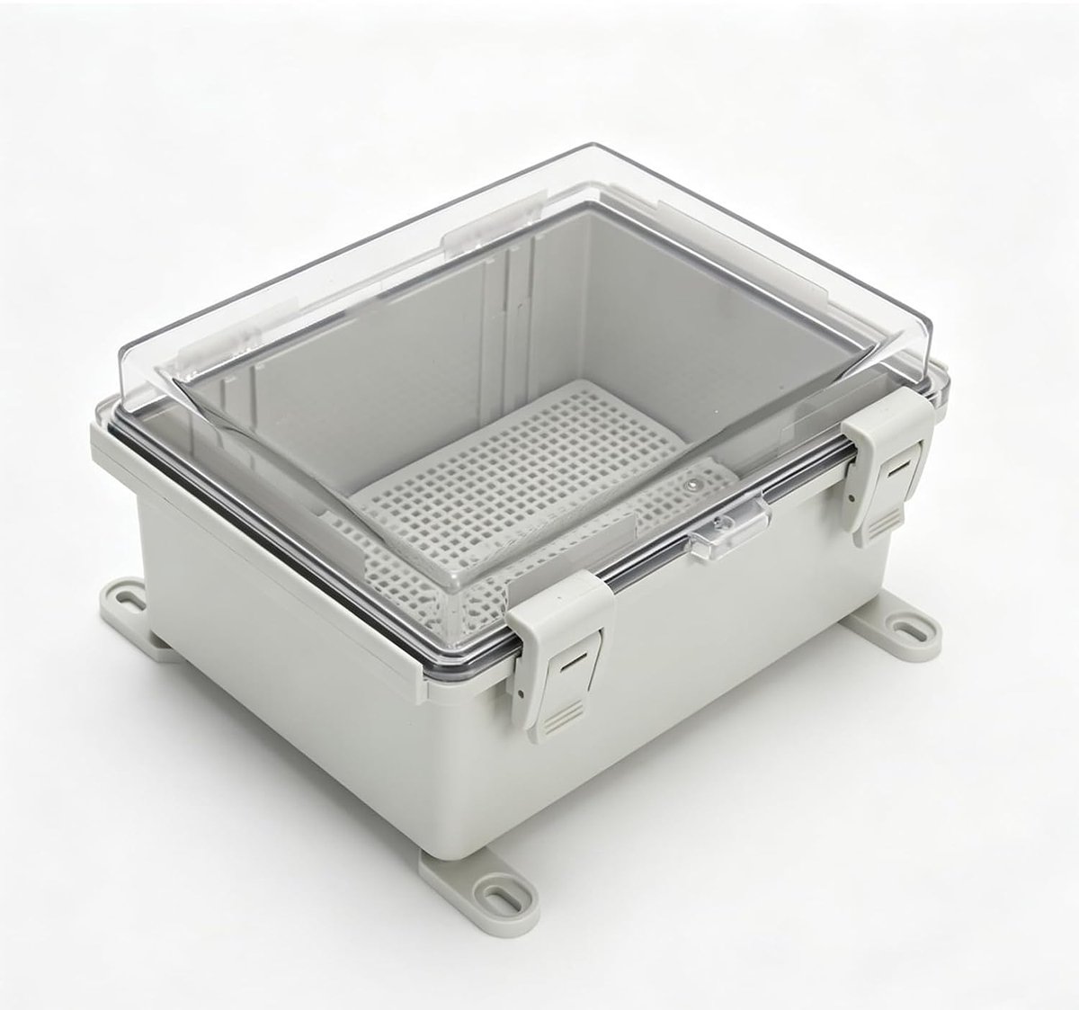 Elektrische box voor buiten, afvoerbox voor buiten, IP66, externe elektrische kast met accessoires voor wandmontage (210 x 170x 110)