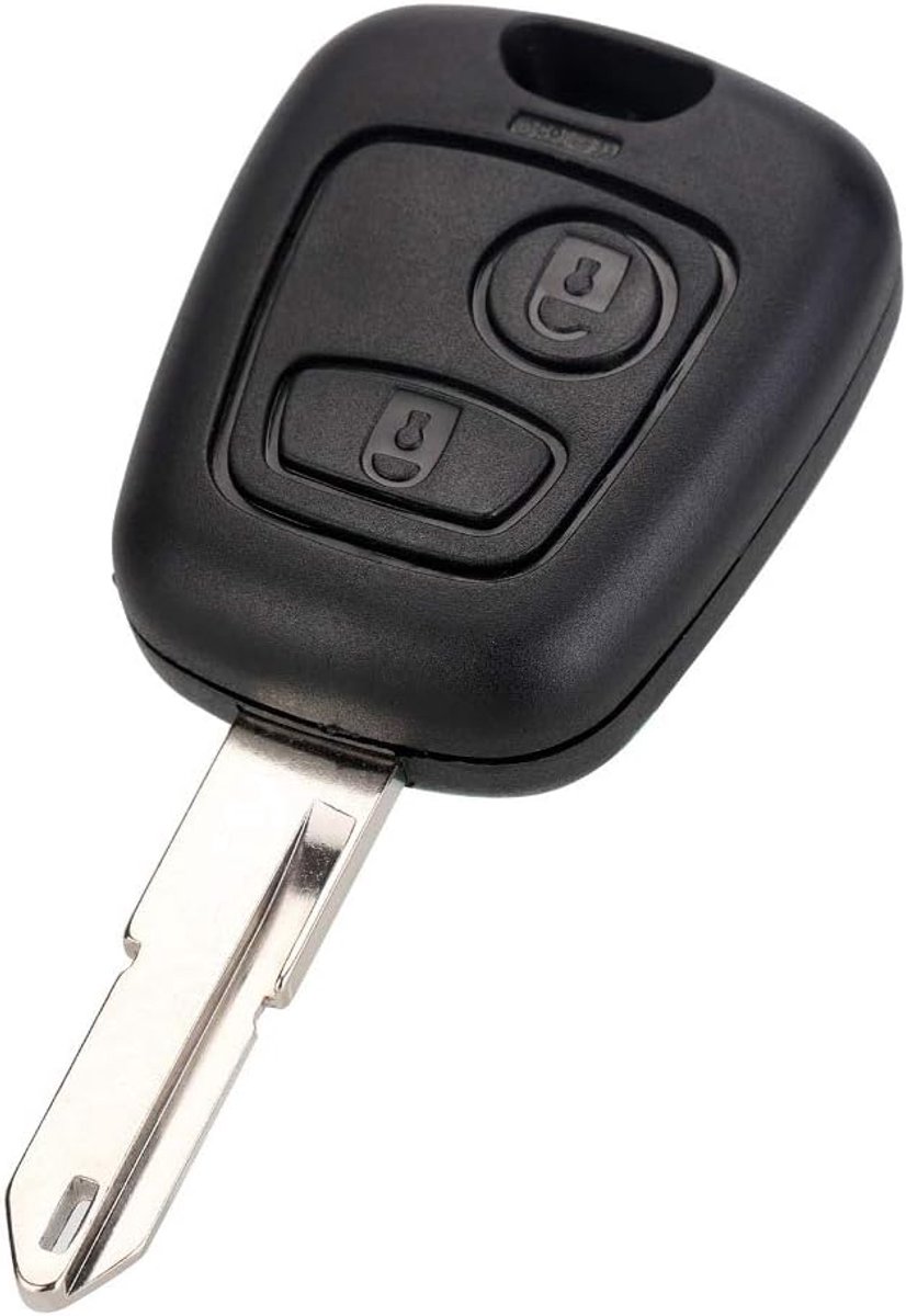 2 knoppen ongesneden afstandsbediening auto sleutel blanco case voor Peugeot 106 206 nieuwe