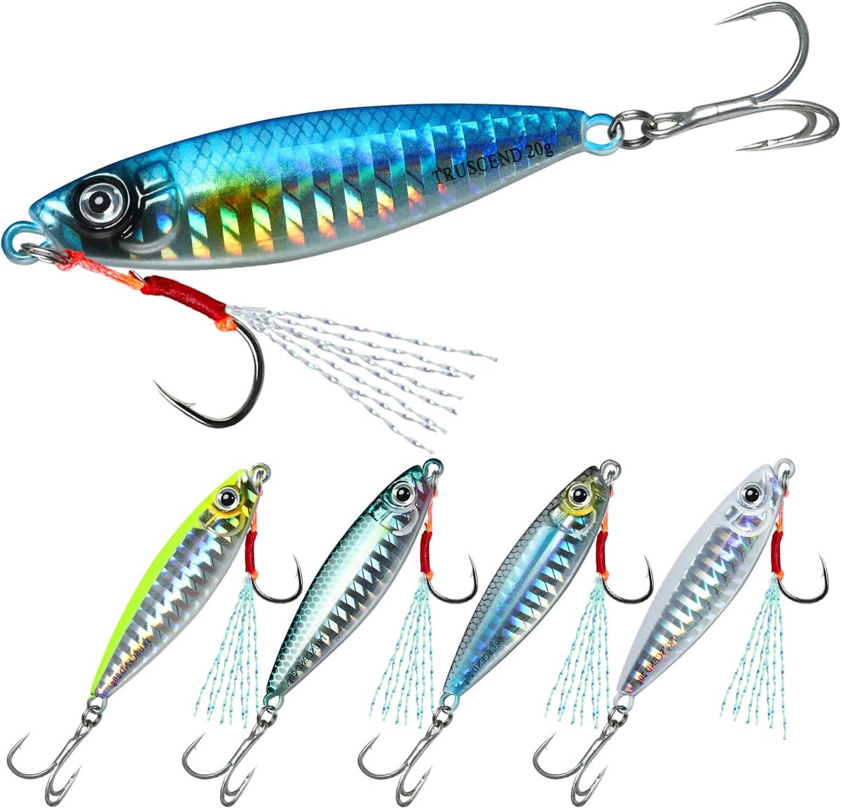 Well Made Roosttail Fishing Bait Flash Copper Body Leaf Freshwater Crappie Jigs - Two Way Spinning Spoons System Fishing Spinners for Jigging - Bass Walleye Trout