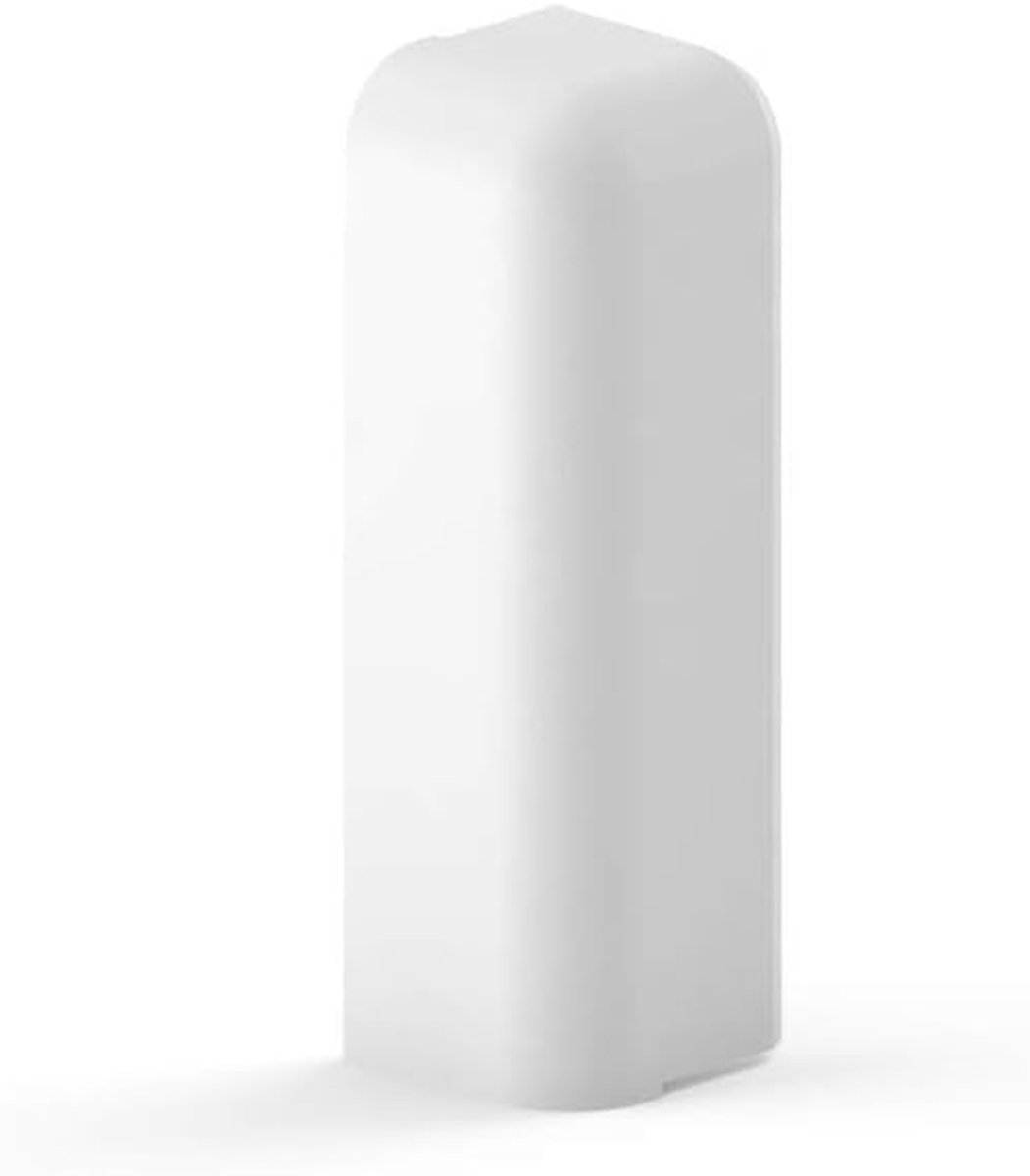 eindkap uitvoering links voor plint 70 mm gemaakt van PVC, kleur: Wit | Inhoud: 1 stuk - voor een schone afwerking