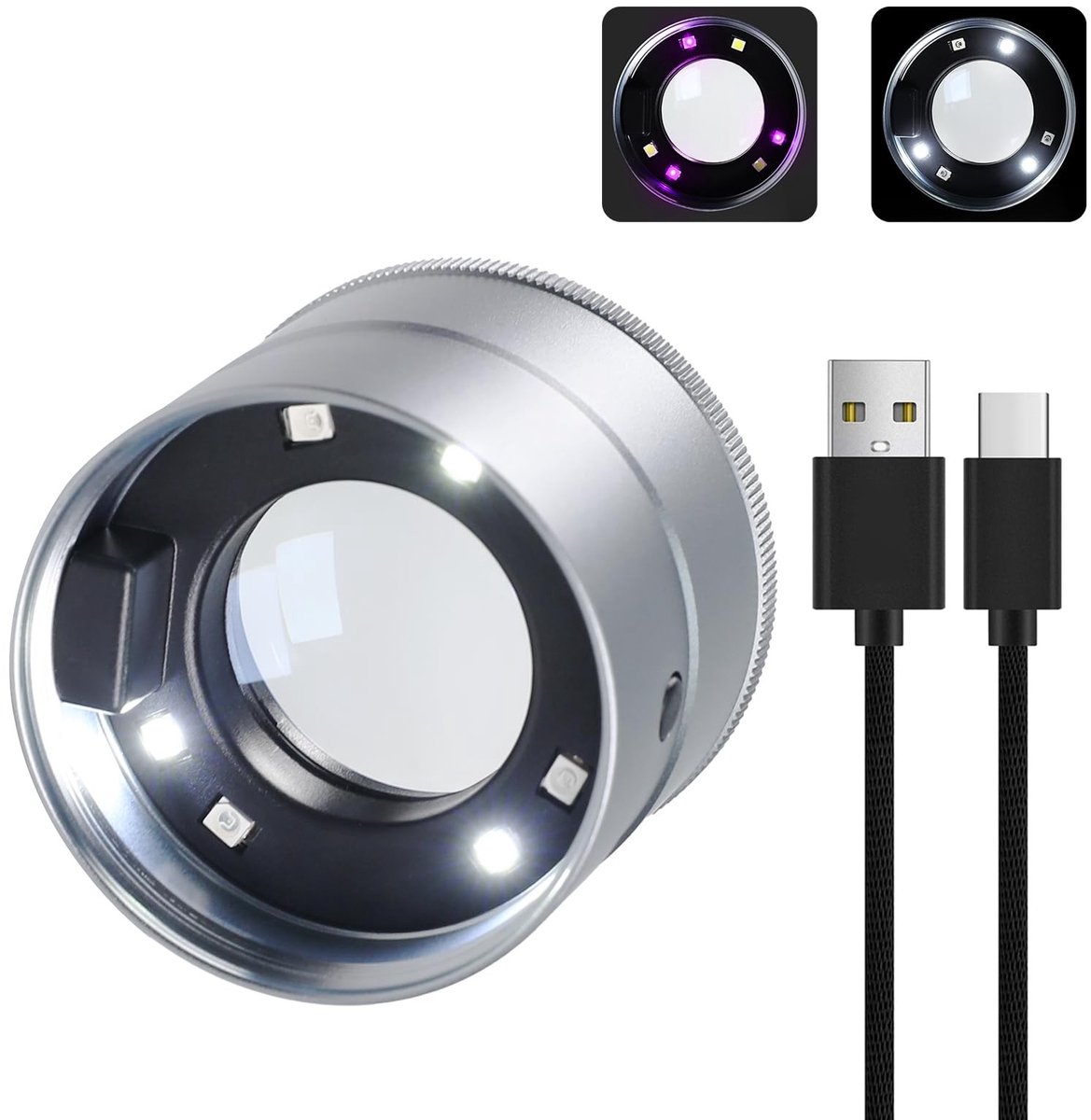 Omgoods - 10x Vergrootglas met LED Licht - Ideaal voor Juwelen, Munten en Lezen