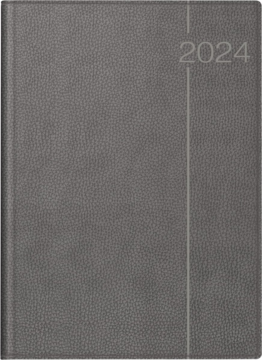 Omgoods - Day Calendar 2024 - A4 Planner Met Uurindeling en Faux Leren Kaft