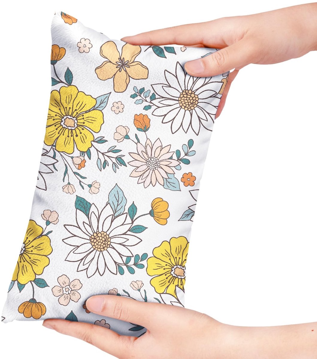Omgoods - Mini Kussen met Verwijderbare Pluche Hoes - 28x17 cm Ideaal voor Reizen