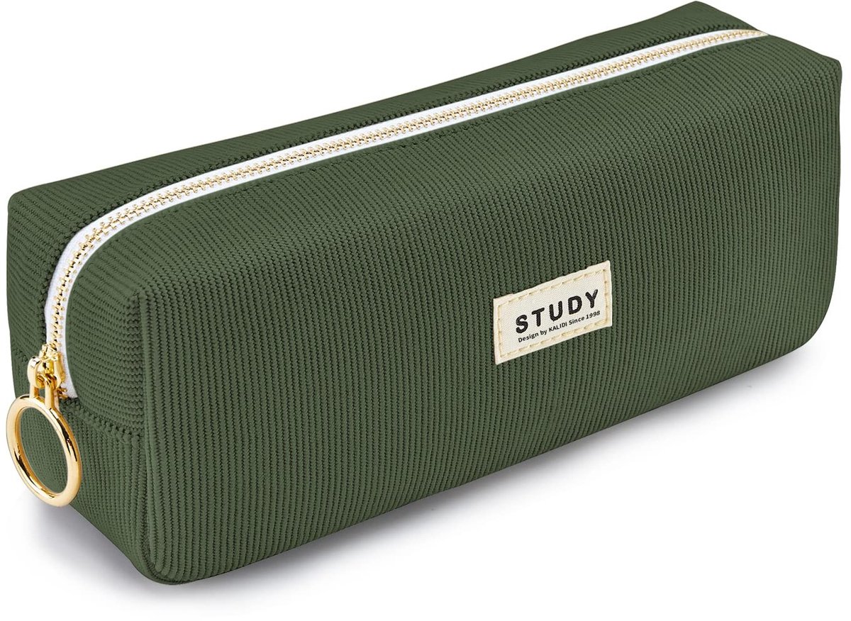 Omgoods - Pencil Case voor Meisjes - Army Green, Ruimte voor 30-40 Pennen
