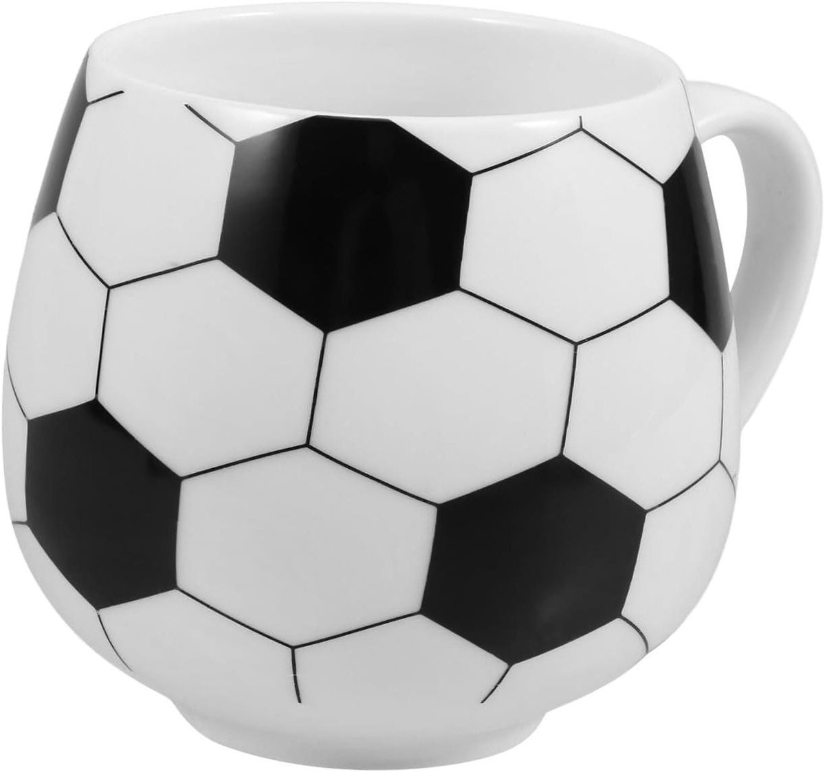 Keramische Voetbalbeker - Koffiemok Mok - Drinken Thuis - Voetbalvorm Ontwerp - 12 x 10 x 8.5 cm - Multi
