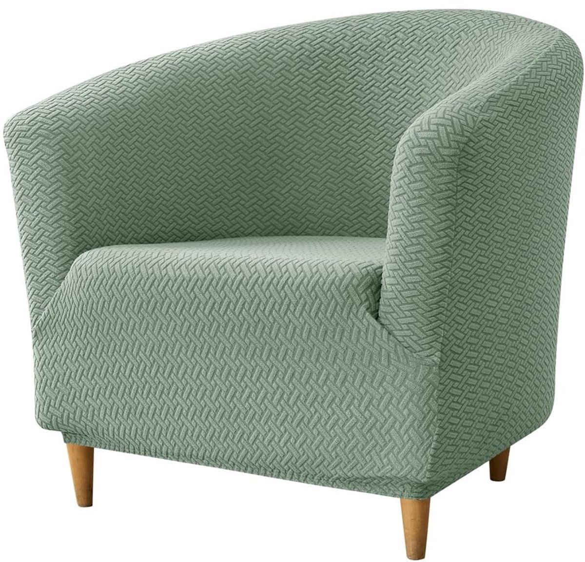 Omgoods - T Type Jacquard Polyester Armstoel Cover - Groen