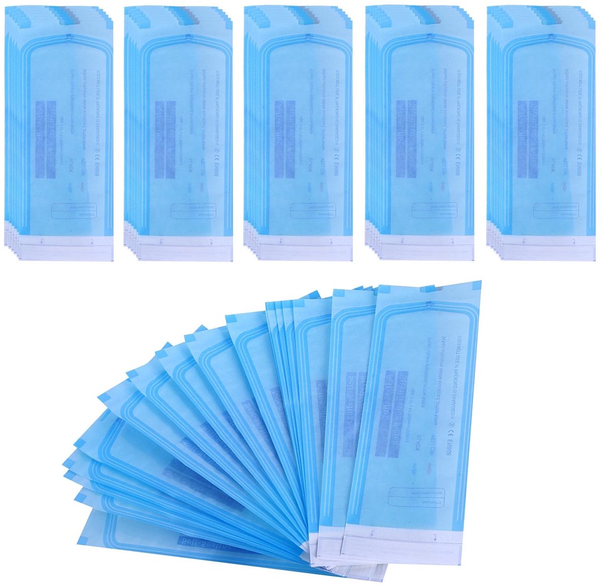 Omgoods - 200 Stuks Zelfsluitende Sterilisatiezakken 135mm x 280mm