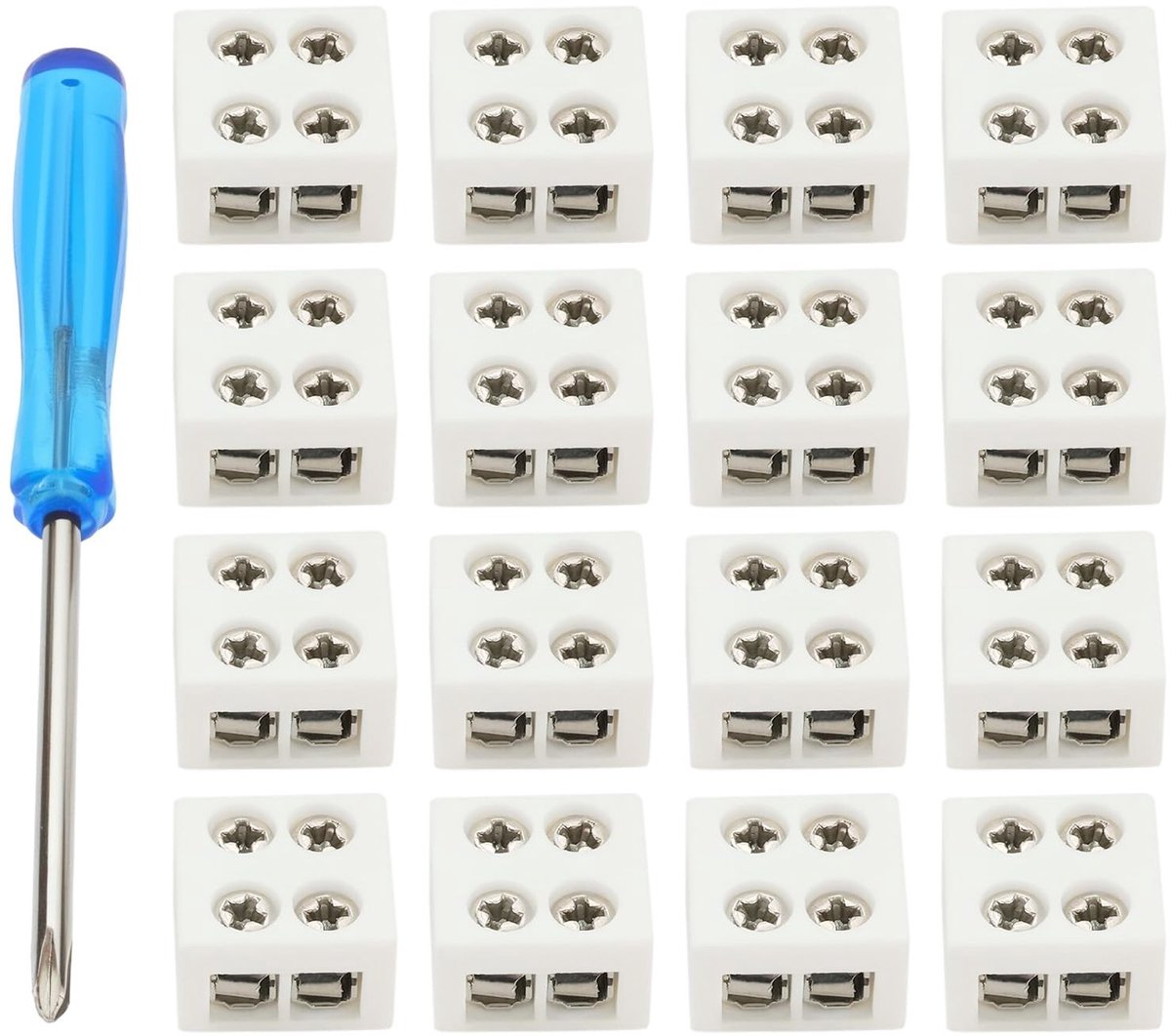 Omgoods - 30 Stuks 2 Pin LED Strip Lichten Aansluiters - Solderless 12.2x12.2x8mm Connectors