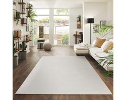 Omgoods - Jimri 3015 Tapijt 120 x 170 cm - Cream-Wit, Laag Pool