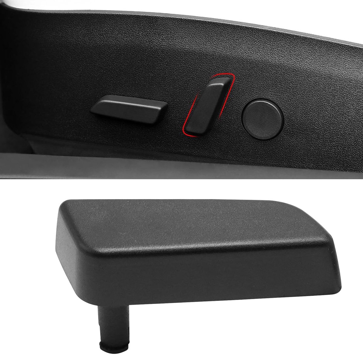 Compatibel met Tesla Model 3/Y zijstoelen knop 2017 2018 2019 2020, 1098841-00-E bestuurder zijstoelen rugleuning knop reserveonderdelen, voor Tesla Model 3 Y zitverstelknop - links
