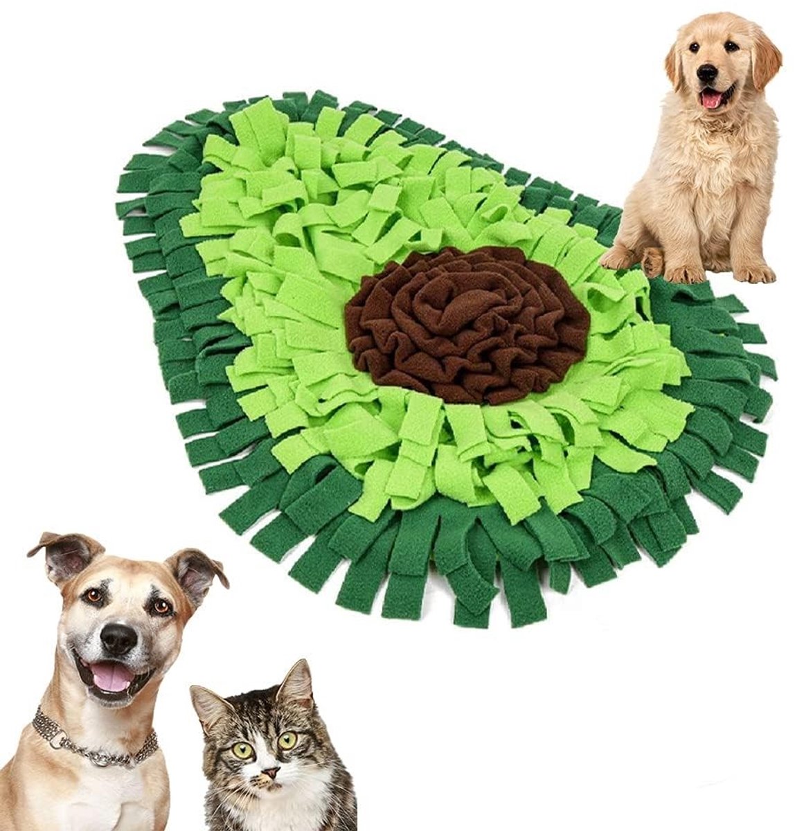 Omgoods- Snuffeltapijt Wasbaar - Antislip - Opvouwbaar - Duurzaam - Stimuleert Reukvermogen - Geschikt voor Honden/Katten - Snuffelspeelgoed