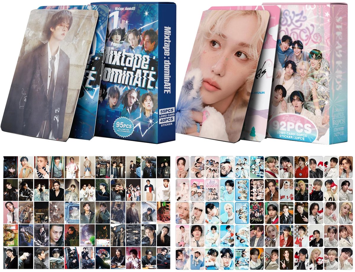 Omgoods - 2PACK/187PCS Stray Kids Album Mixtape - Fotokaarten en stickers voor fans
