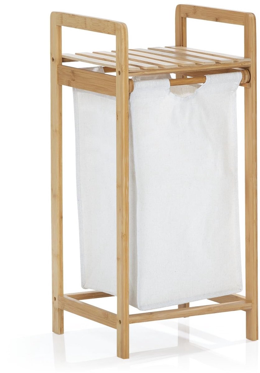 Omgoods - Bambus Wasmand met Uittrekbare Waszak