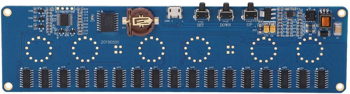 SnelShoppen - Nixie Tube Klok Bord, Nixie Tube Klok Aanstuurmodule met 7 Kleuren, Geïntegreerde IC Driver voor Betrouwbare Desk Decoratie