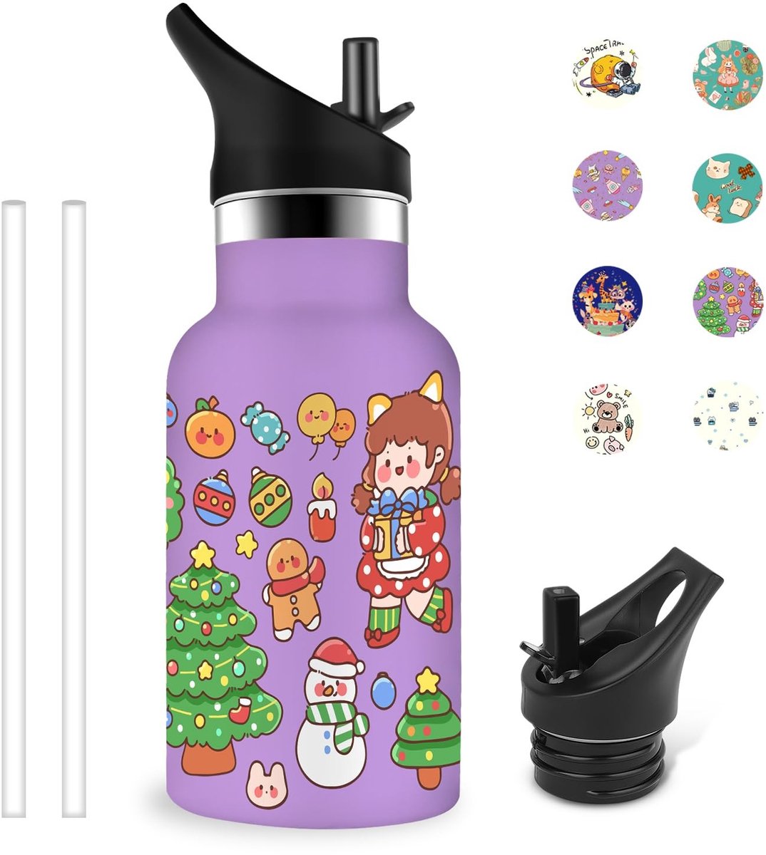 Omgoods - Kinderdrinkfles 350 ml met Rietje
