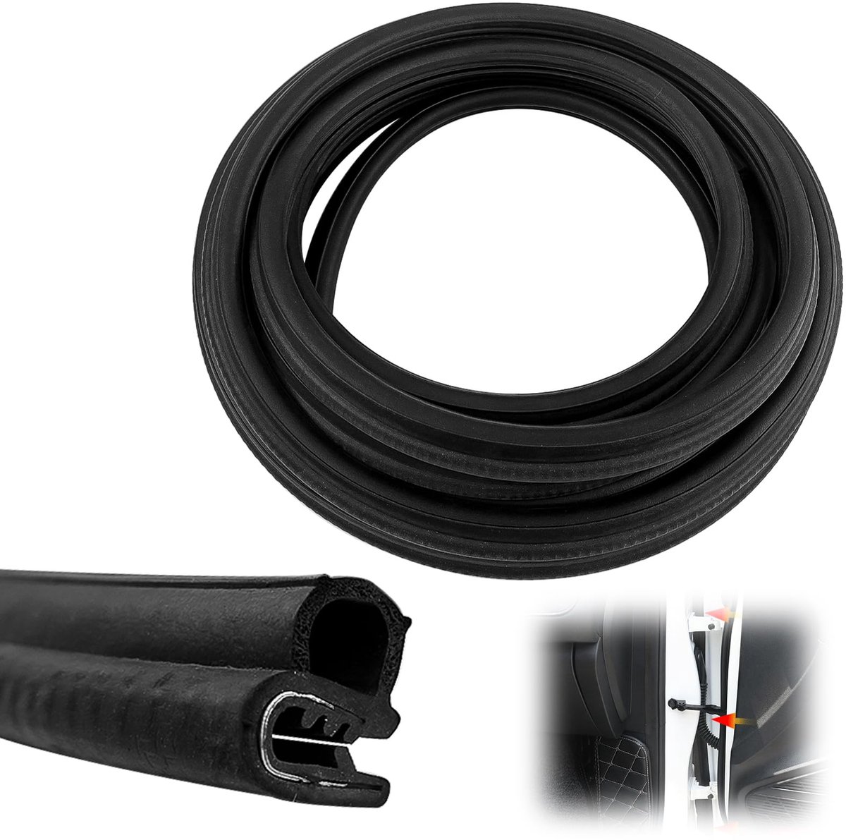 Omgoods - 6 Meter Universele Rubber Seal voor Voertuigen, Waterdicht en Duurzaam