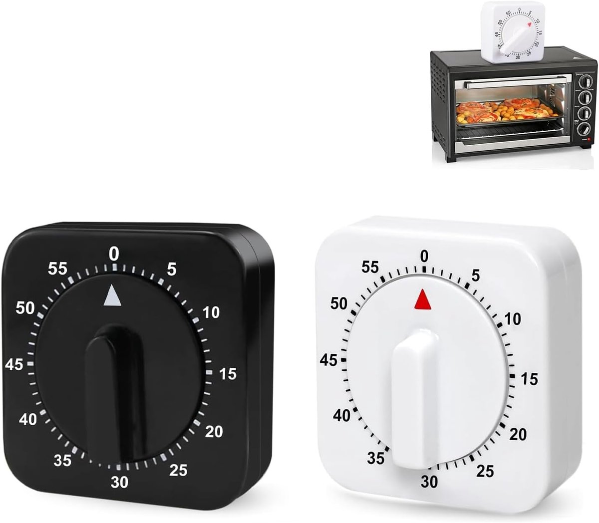 keukenwekker, pomodoro-timer, mechanische keukenwekker, 60 minuten