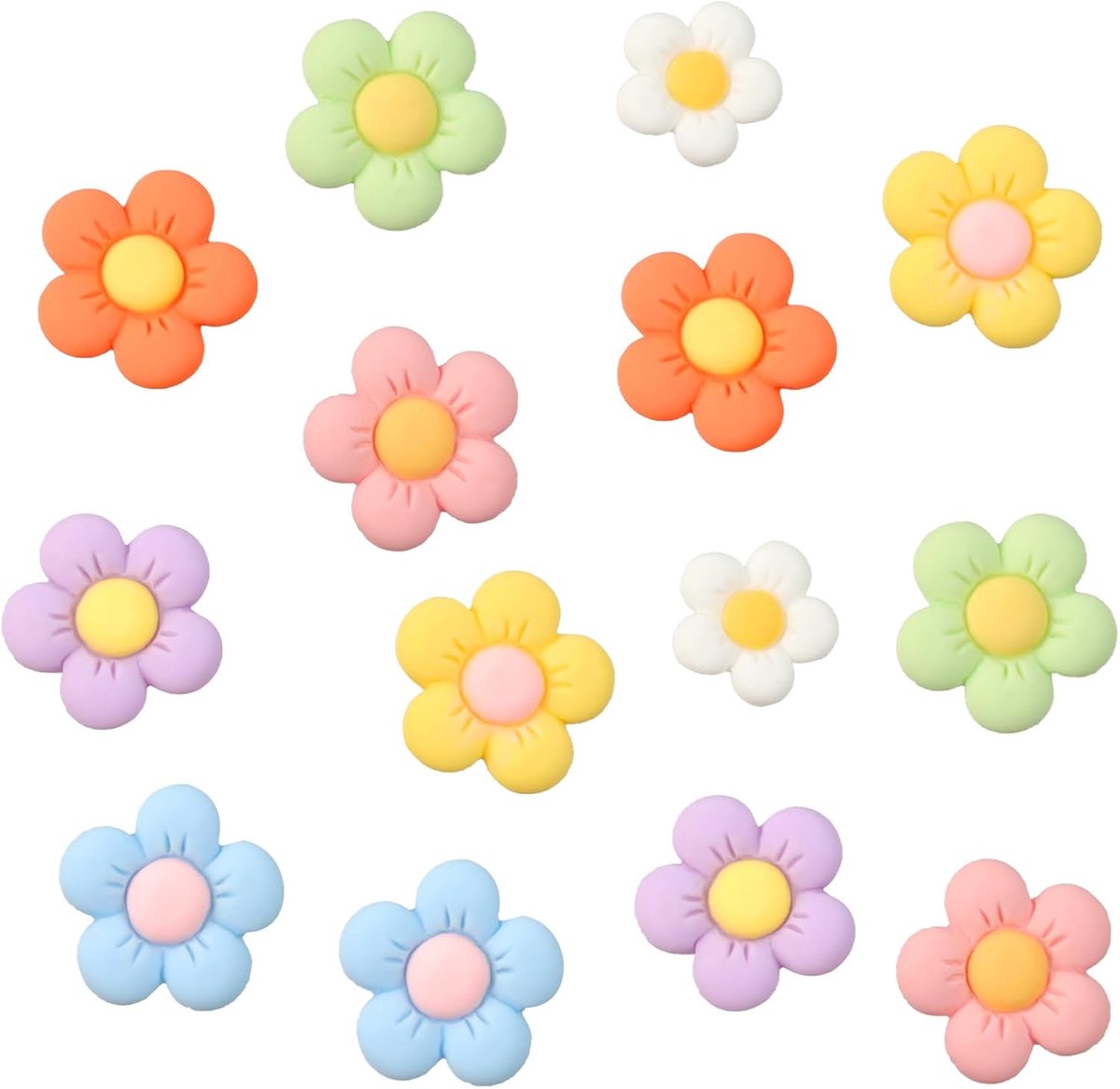 Bedels voor meisjes, vrouwen, tieners, schattige bloem schoenenbedels voor klompen, schattige daisy decoratie voor schoenen, schattige pins accessoires, feestgunstje