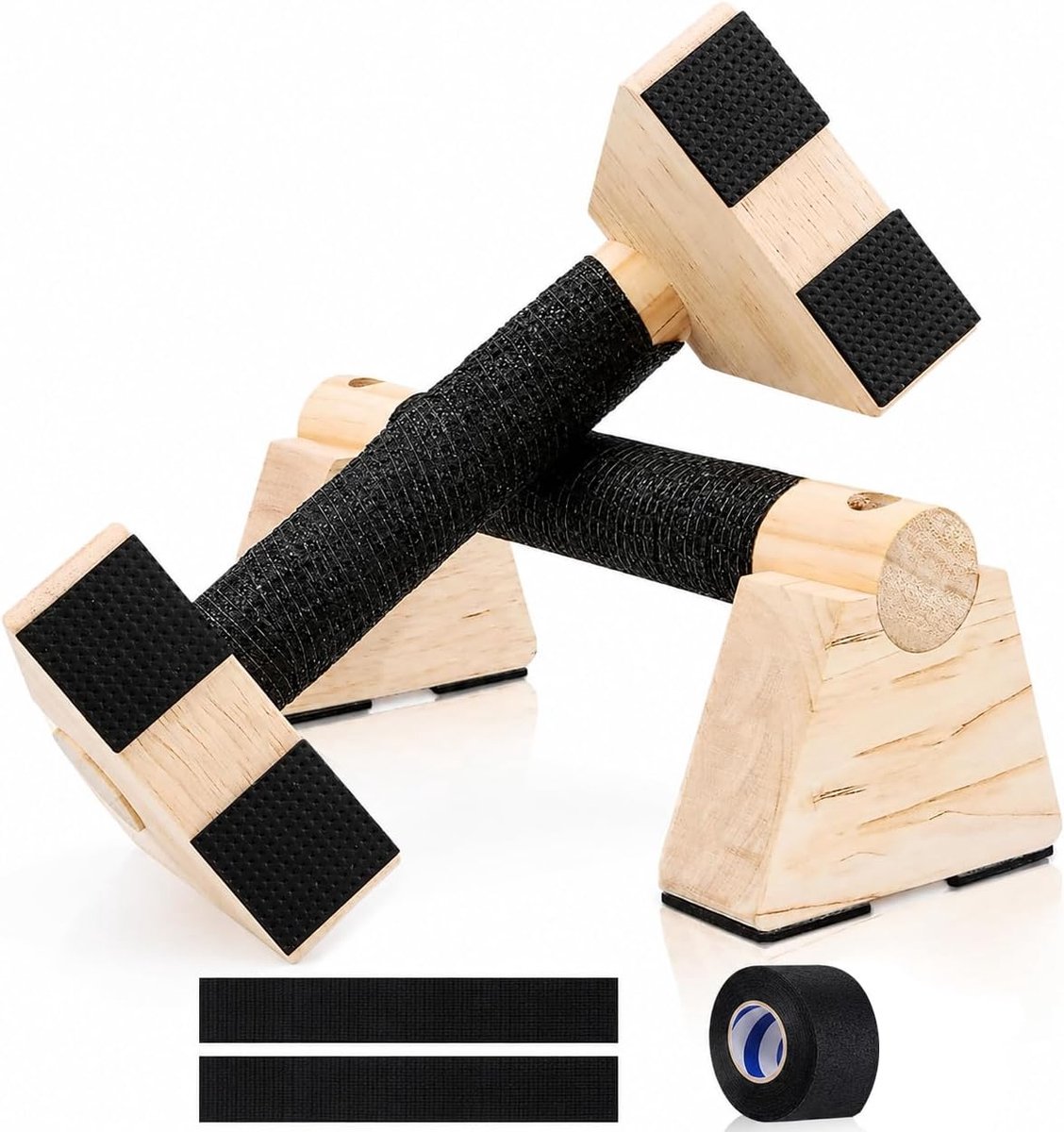 1 paar push-up handgrepen, houten parallettes bars, Calisthenics