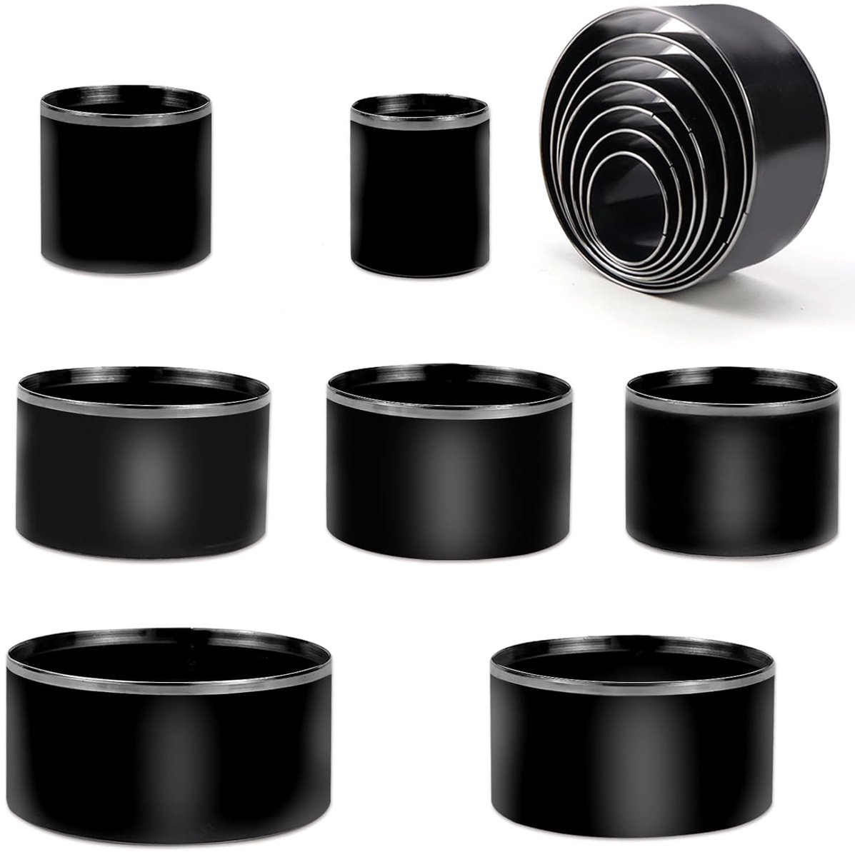 leer, set van 7 stuks, ronde perforatiegereedschap, gatenijzer