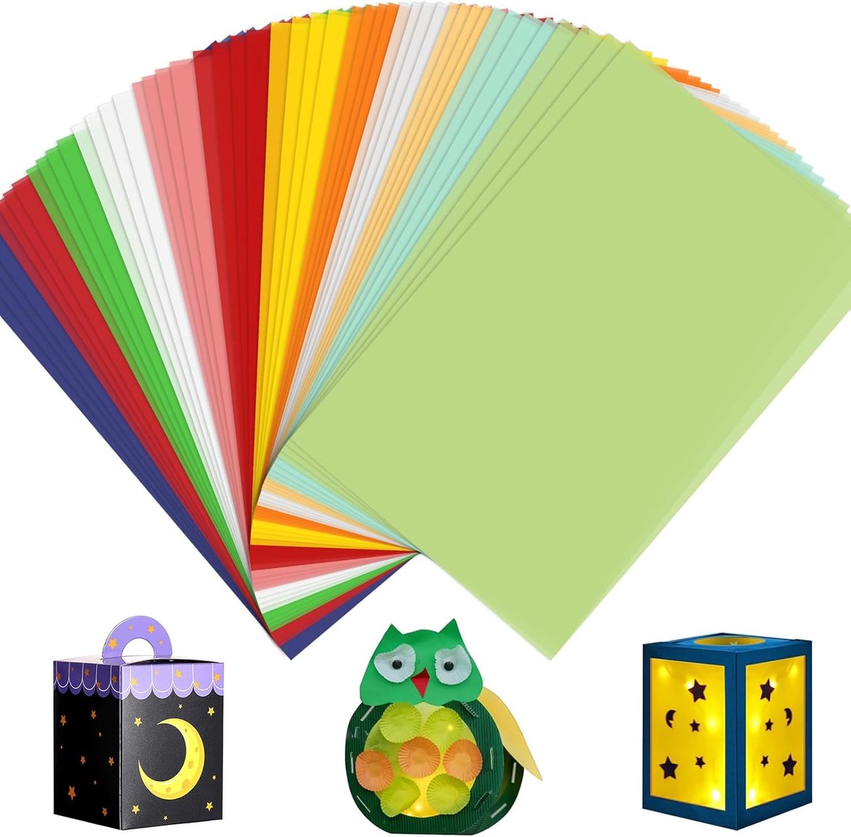 48 vellen transparant papier kleurrijk gekleurd gekleurd papier A4