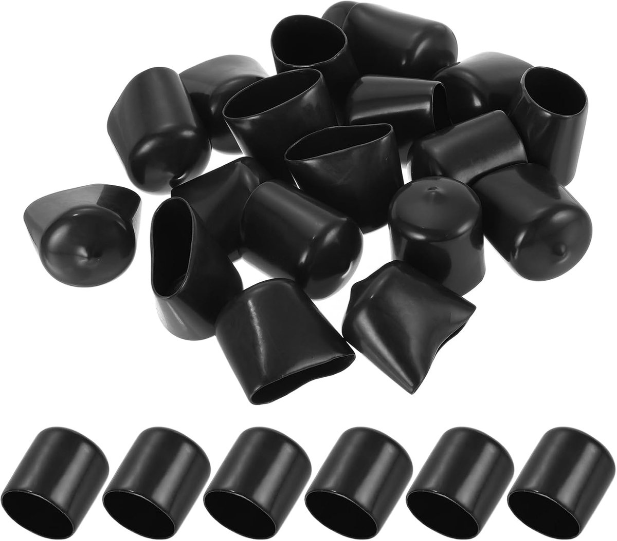 30 mm rubberen eindkappen, 20 stuks vinyl flexibele rubberen stoppers
