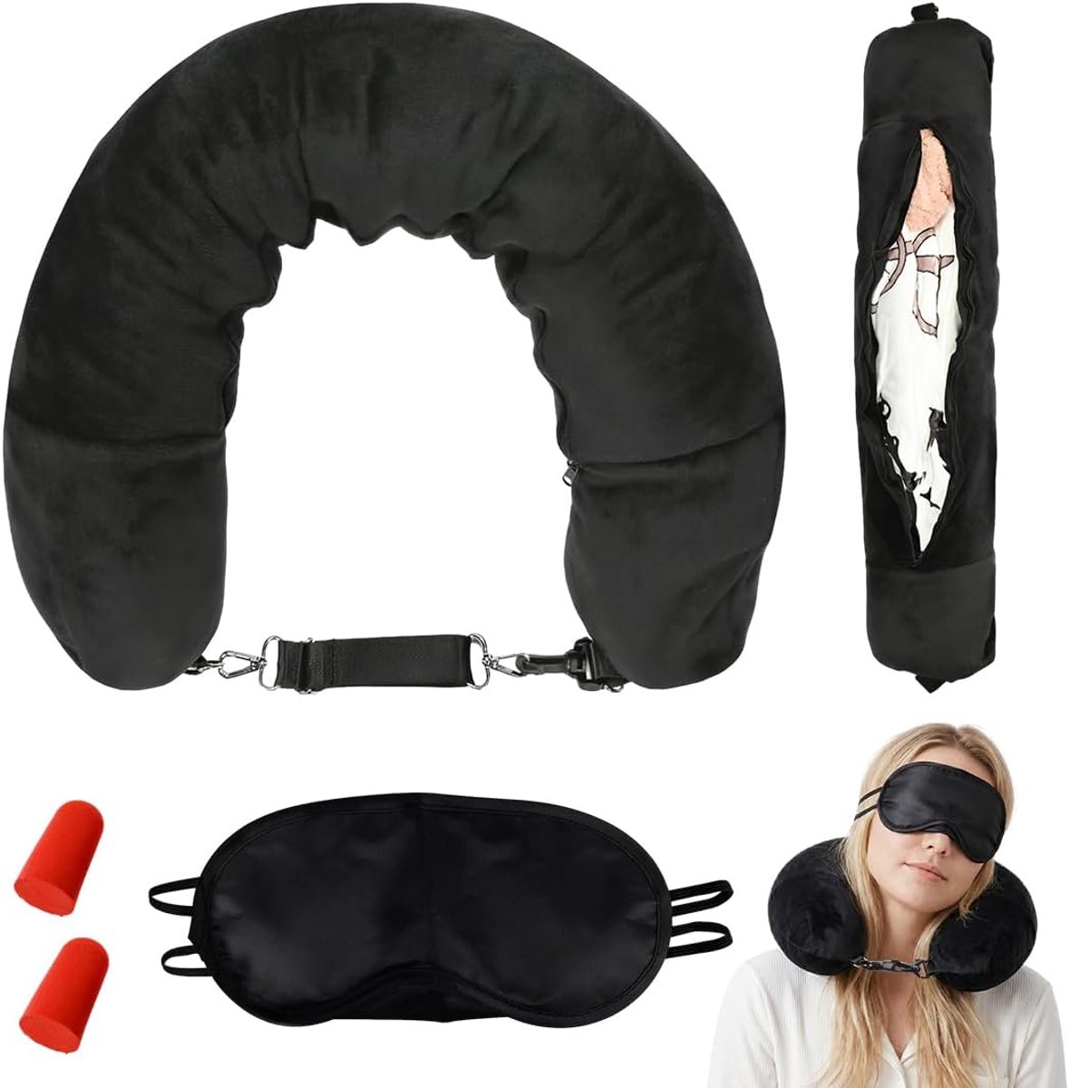 hervulbare reiskussenkleding,cervicale kussen en nek,buisvormig