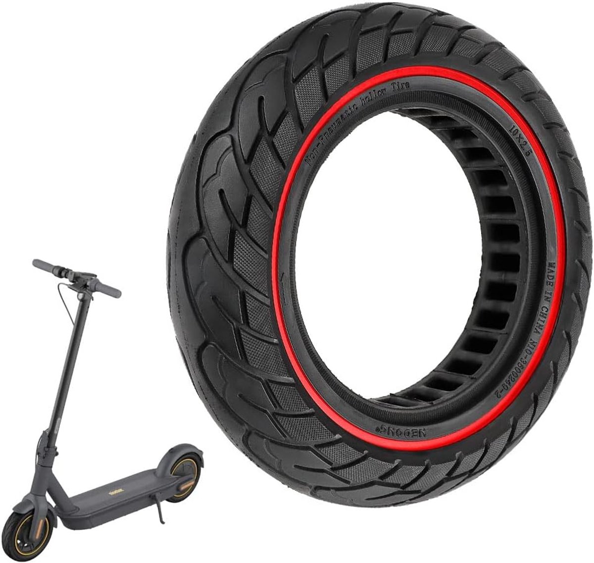 60/70-6,5 massief rubberen banden, 10 x 2,5 massieve banden voor