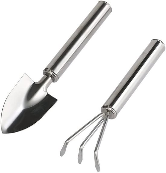 Dailygoods - Mini Tuingereedschap Set - 3 Stuks Tuinschop en Tuinhark van Hout van Dailygoods — afbeelding 5