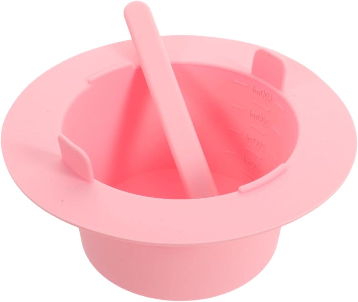 Siliconen Waxkom - Smeltkom Harsen - Ontharen Thuis - Antiaanbaklaag - 400 ml - Roze