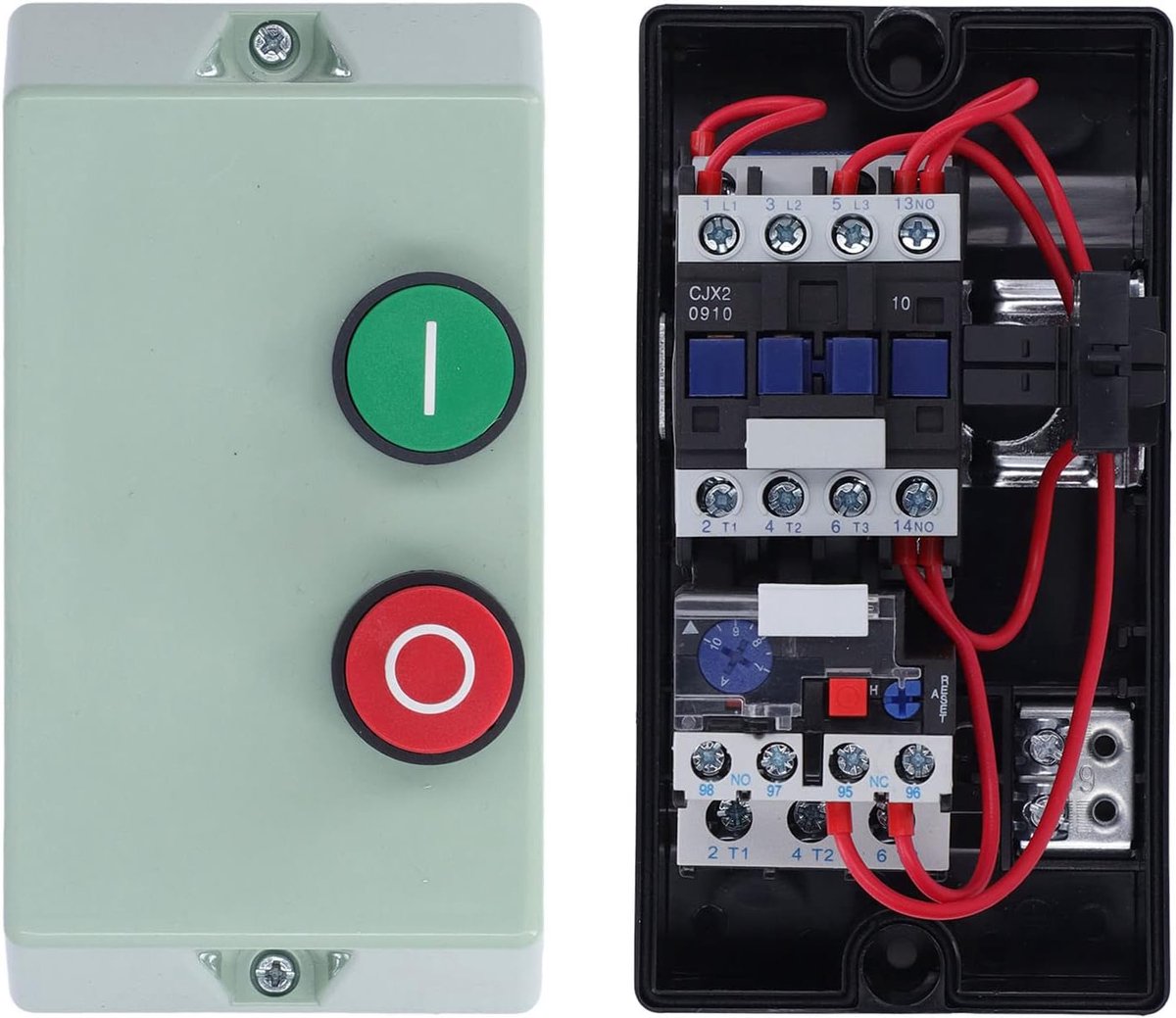 SnelShoppen - Magnetische Elektrische Motor Starter 2.2KW Enkel Fase 220/230V en 4KW Drie Fase 380/400V IP55 Waterdichte Motor Schakelaar