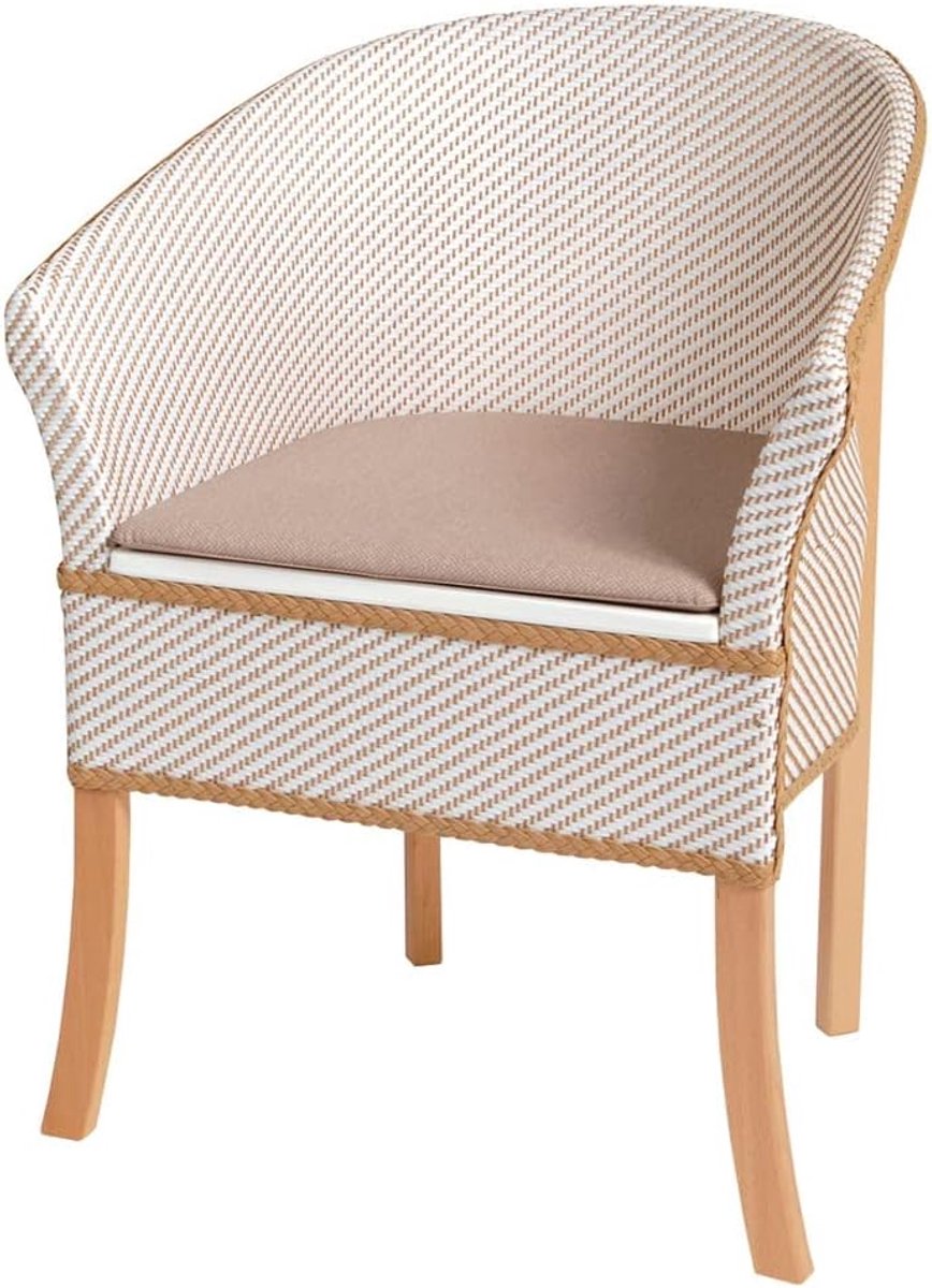 SnelShoppen - Traditionele Toilestoel, Houten Nachtstoel, Beige, Draagbaar, Met Verwijderbare Zitting, Ondersteuning voor Armen, Geschikt voor Thuis e
