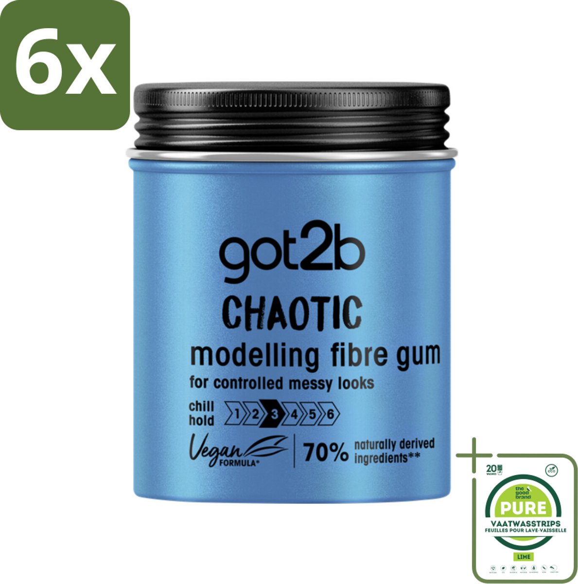 Got2B - Wax - Warhoofd - 100 ml - Voordeelverpakking - 6 stuks - Haarstyling - Warrig haar