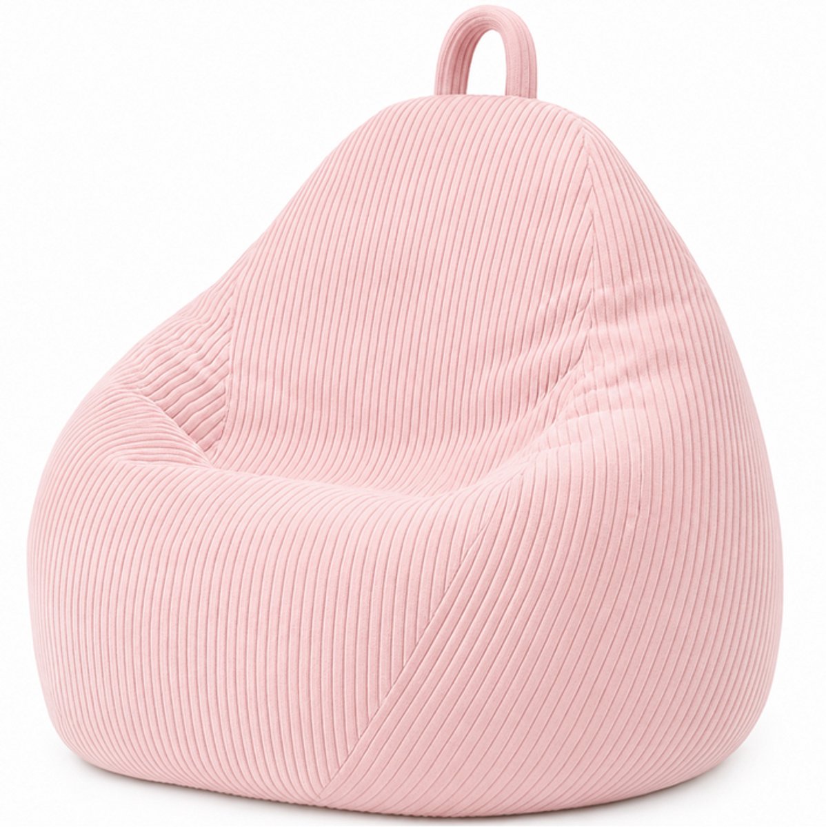 Bananair - Peervorm zitzak - ribfluweel - Afneembare hoes - Volwassenen & Kinderen - Roze - 105 x 85 cm