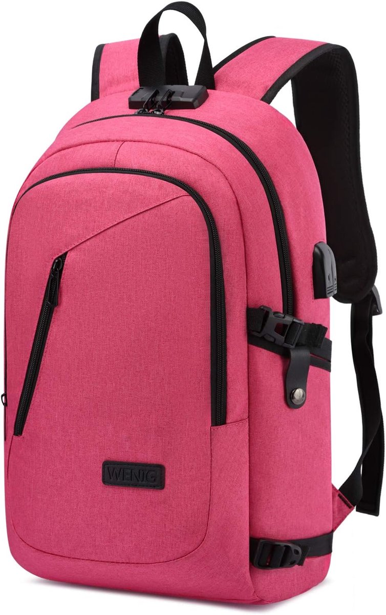 SnelShoppen - Laptop Rugzak Anti-diefstal voor Zakenreizen, Slank en Duurzaam Waterbestendig met USB-poort, Geschikt voor 15,6 inch Laptop, Ideaal voo