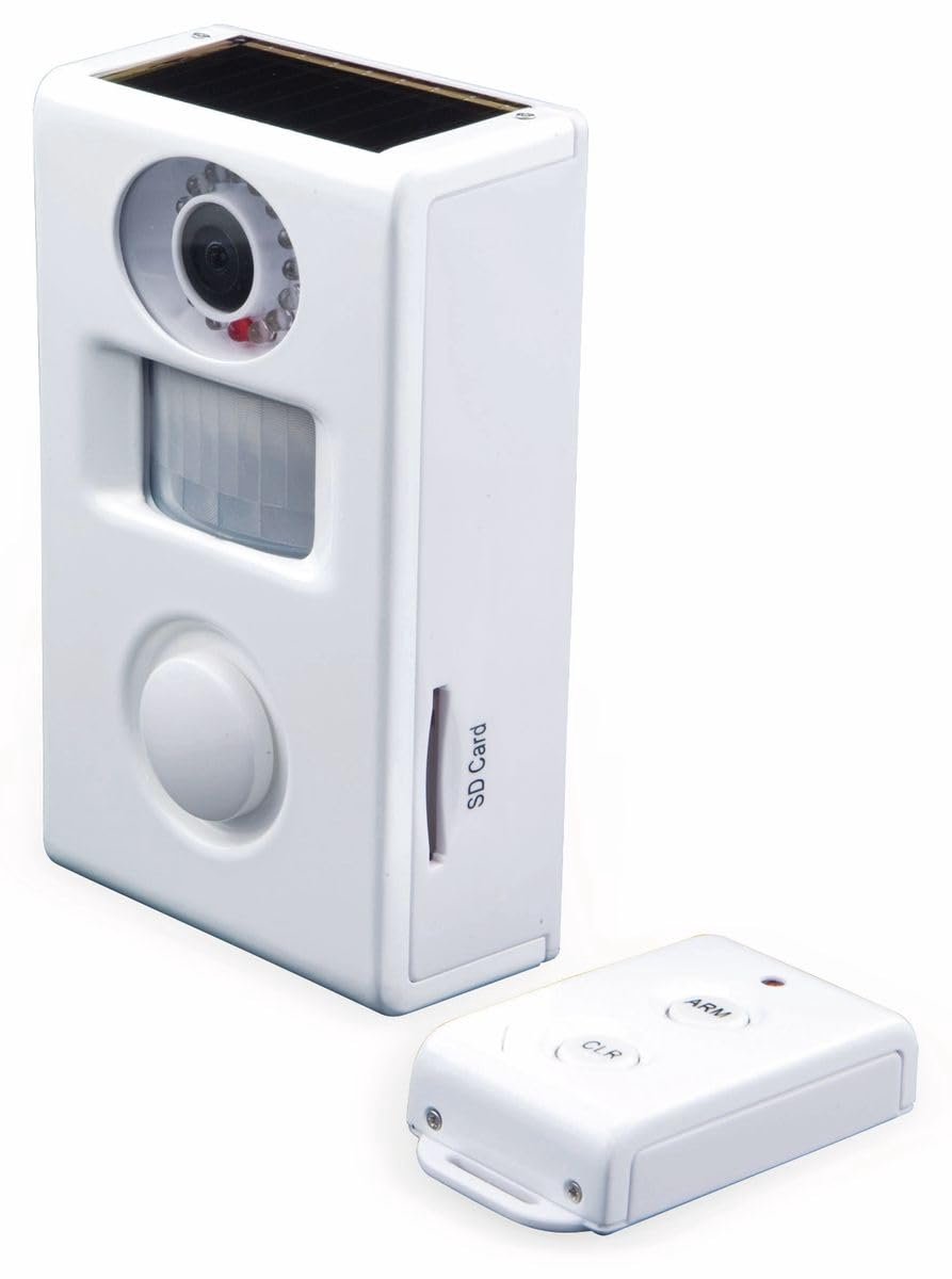 SnelShoppen - Cordes CC-410 Bewakingscamera met Bewegingsmelder Alarm, Afstandsbediening, HD Beeldkwaliteit, Buiten- en Binnengebruik, Zwart, Veilighe