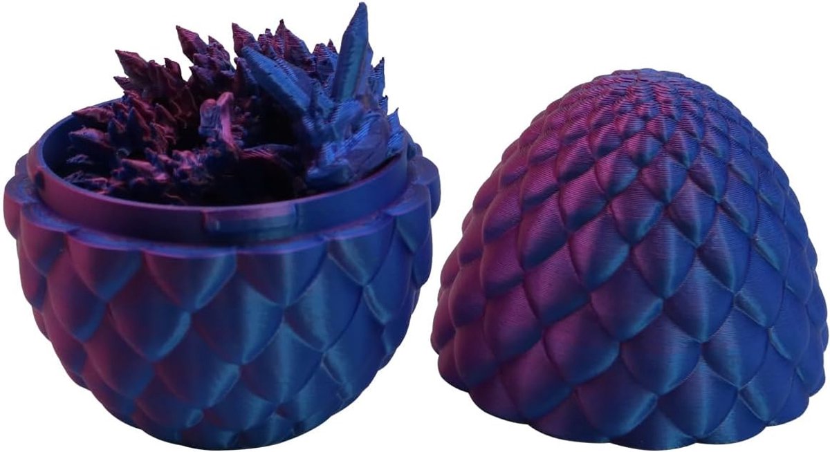 3D draak articulerende edelsteen kristal figuur draak ei voor Kerstmis Pasen verjaardagen Executive Desk Decor paars