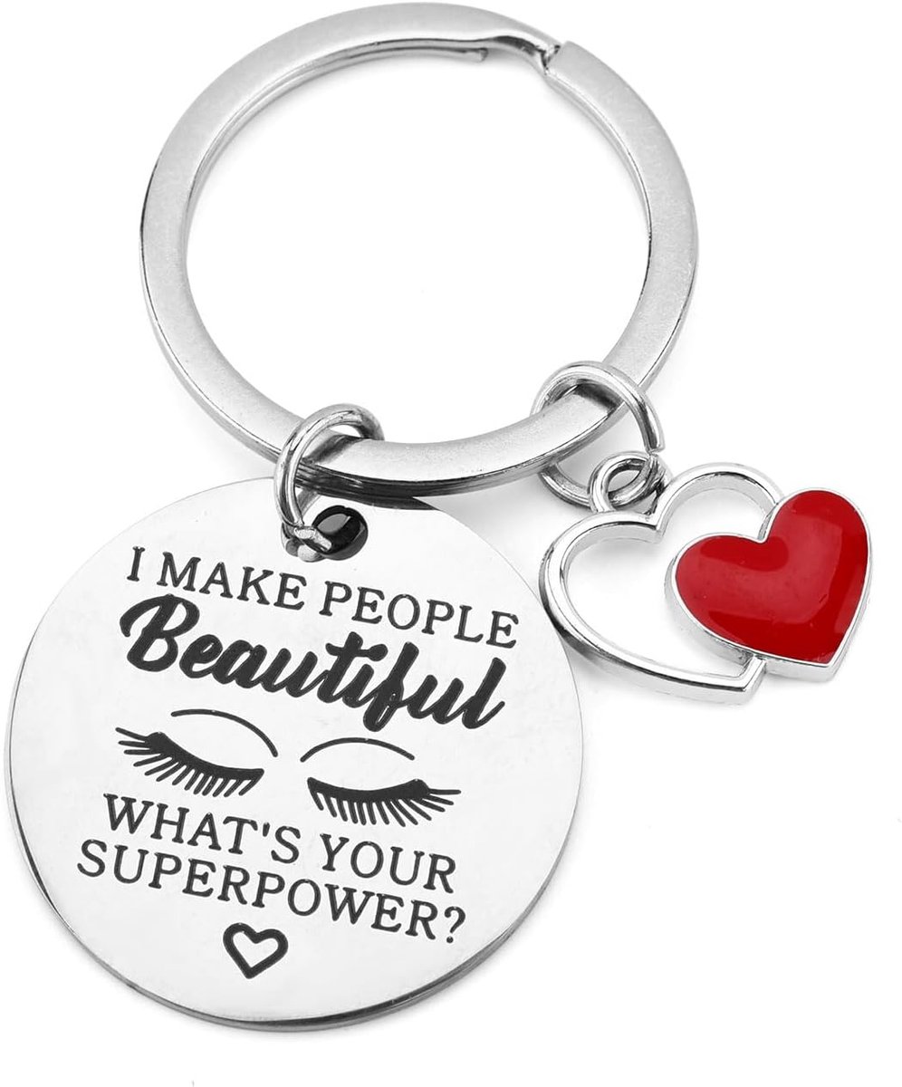 Sleutelhanger, Schoonheidsspecialiste Cadeaus Sleutelhanger Visagiste Sleutelhanger Schoonheidsspecialiste Cadeaus Waardering Cadeau Sleutelhanger voor Vrouwen Visagiste
