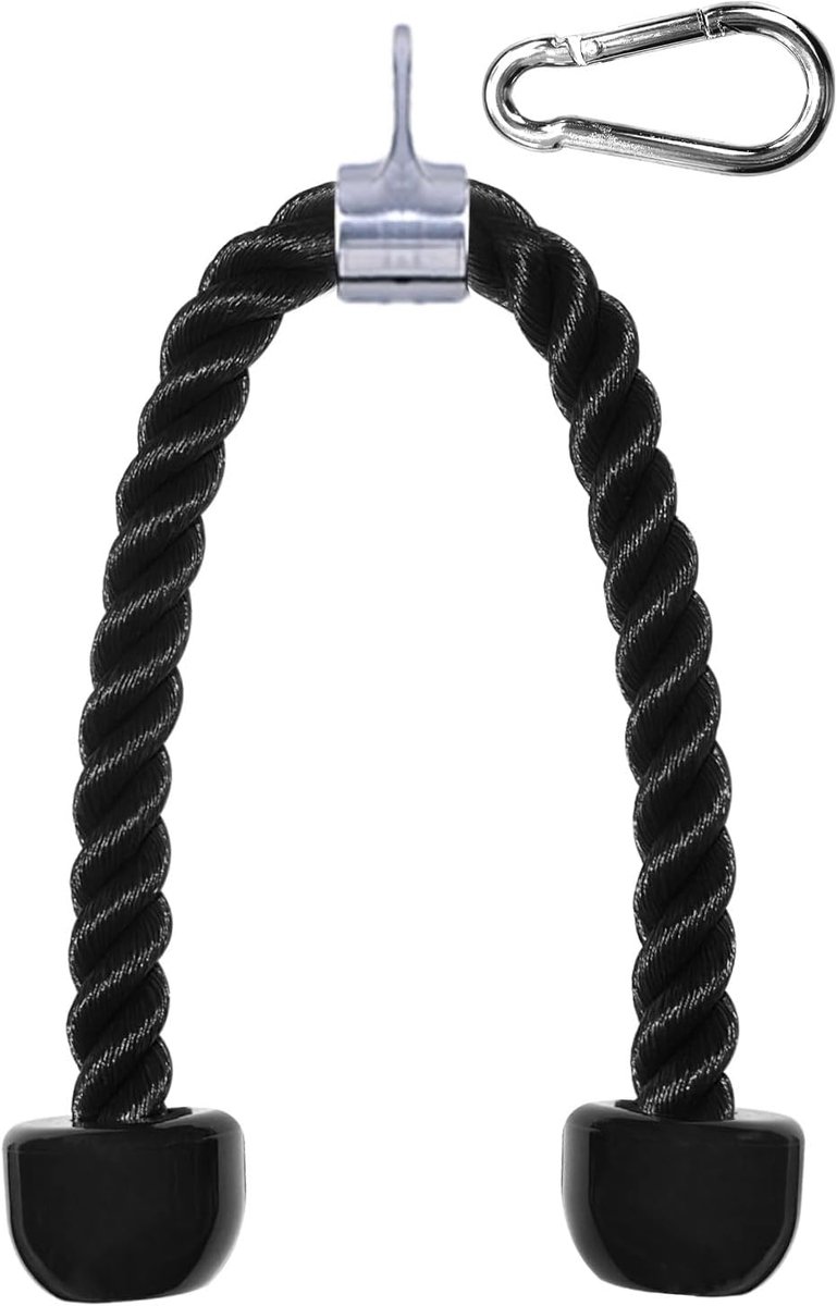 Triceps-kabelbevestiging, 70 cm triceps-touw voor thuisfitnessapparatuur, lat-pull-down-bevestigingen en kabelbevestigingen
