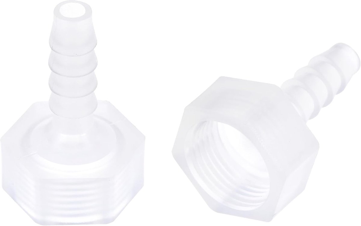 sourcing map 2 stuks slangaansluiting koppeling buisadapter 6 mm stang x G3/8 binnendraad
