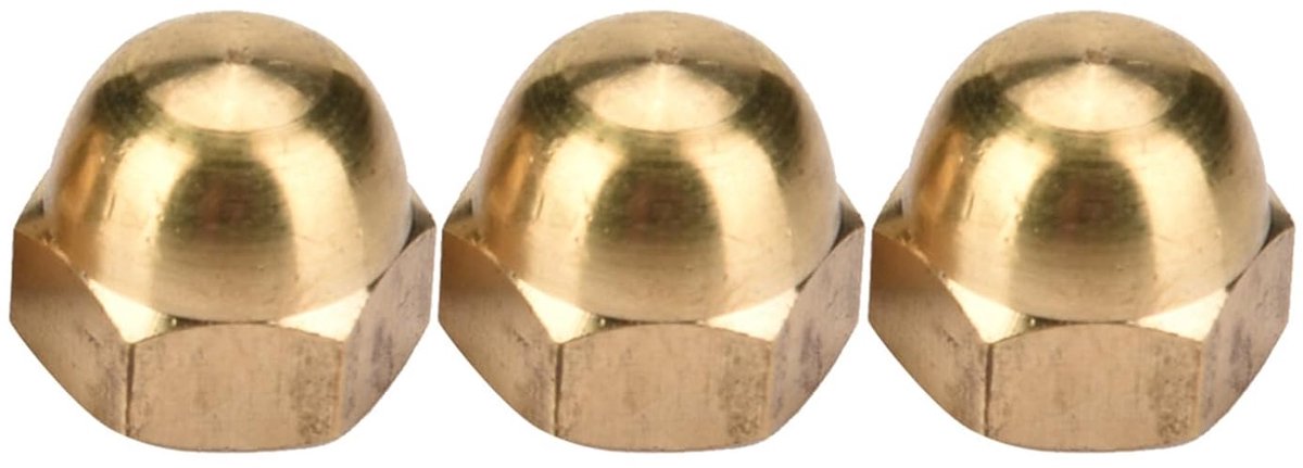 Messing Eikel Zeskantmoer Hoge hardheid M3-M12 Koepeldopmoer 7 soorten Voertuigbevestigingsmiddelen Set met doos(M8 10PCS)