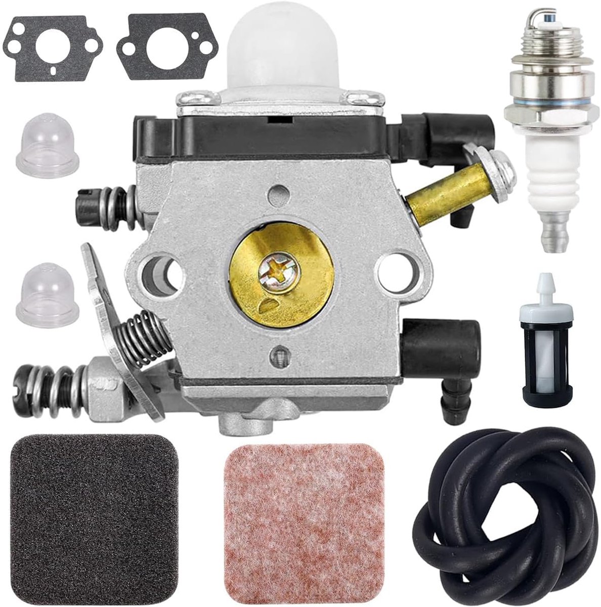 WT-253-1 Carburetor for Stihl BG72 BG75 HS80 FS80 FS85 BG4227 Leaf Blowers Replace WT253 42271200600 with Air Filter Spark Plug Fuel Filter Fuel Line