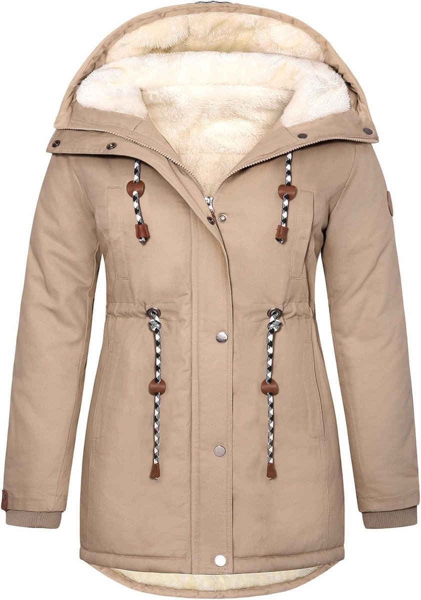 Jassen Dikke Fleece Gevoerde Jas Thermische Katoen Parka Jassen Warme Hooded Zip Up Winddicht Overjas Bovenkleding