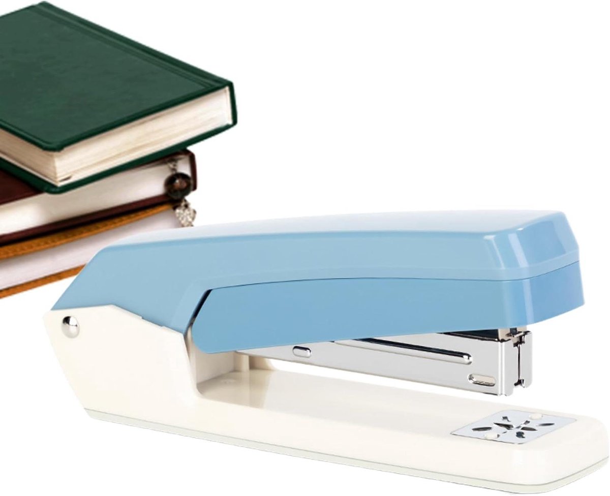 Nietmachine met Draaibare Arm - Brochure Niettang - Documenten Binden - 360 Graden Rotatie - 15.5 cm Lengte - Blauw
