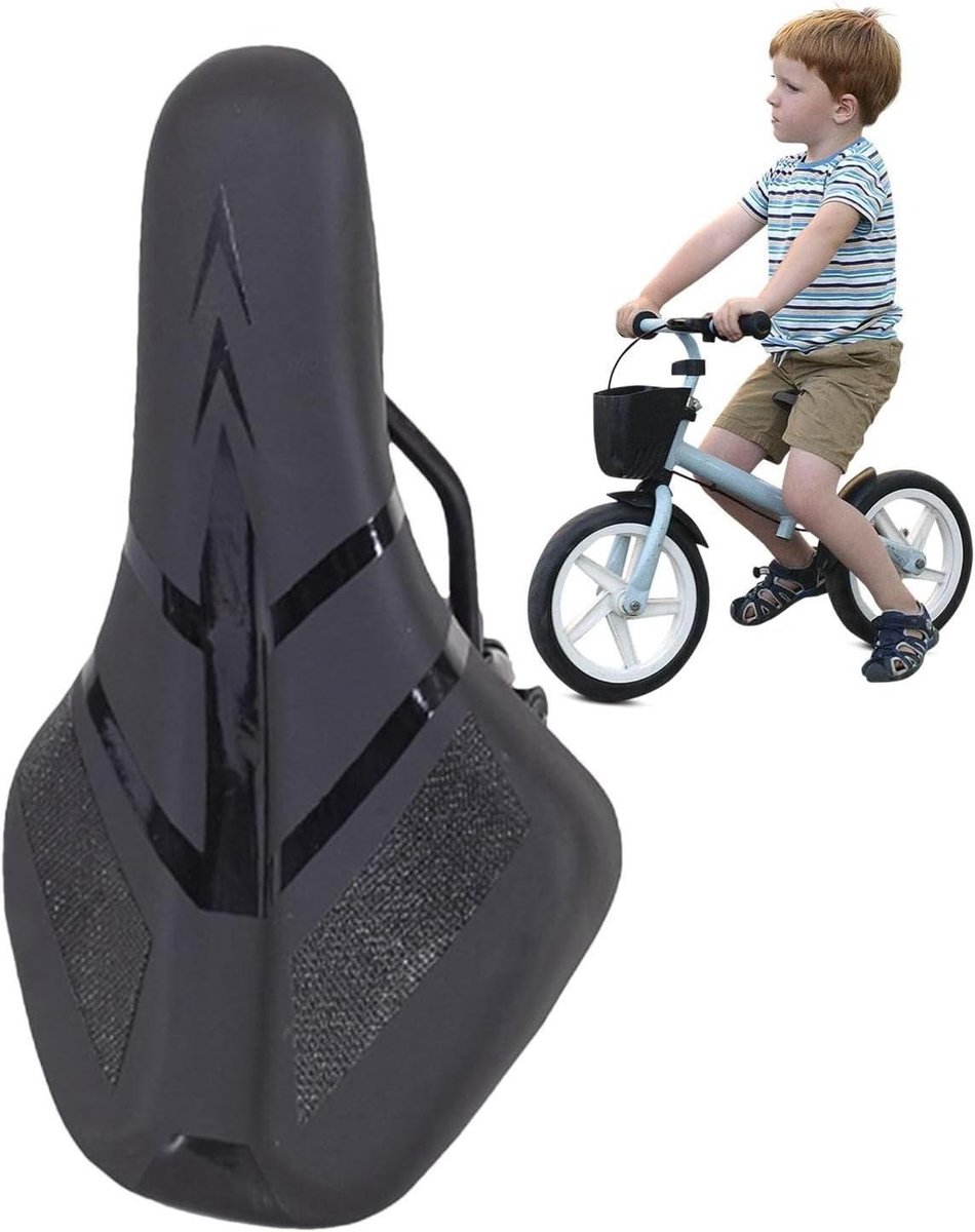 Fiets Zitkussen - Fietszadelhoes Gewatteerd - Comfortabel Fietsen - Ergonomisch Ontwerp - 24x14.5cm - Zwart