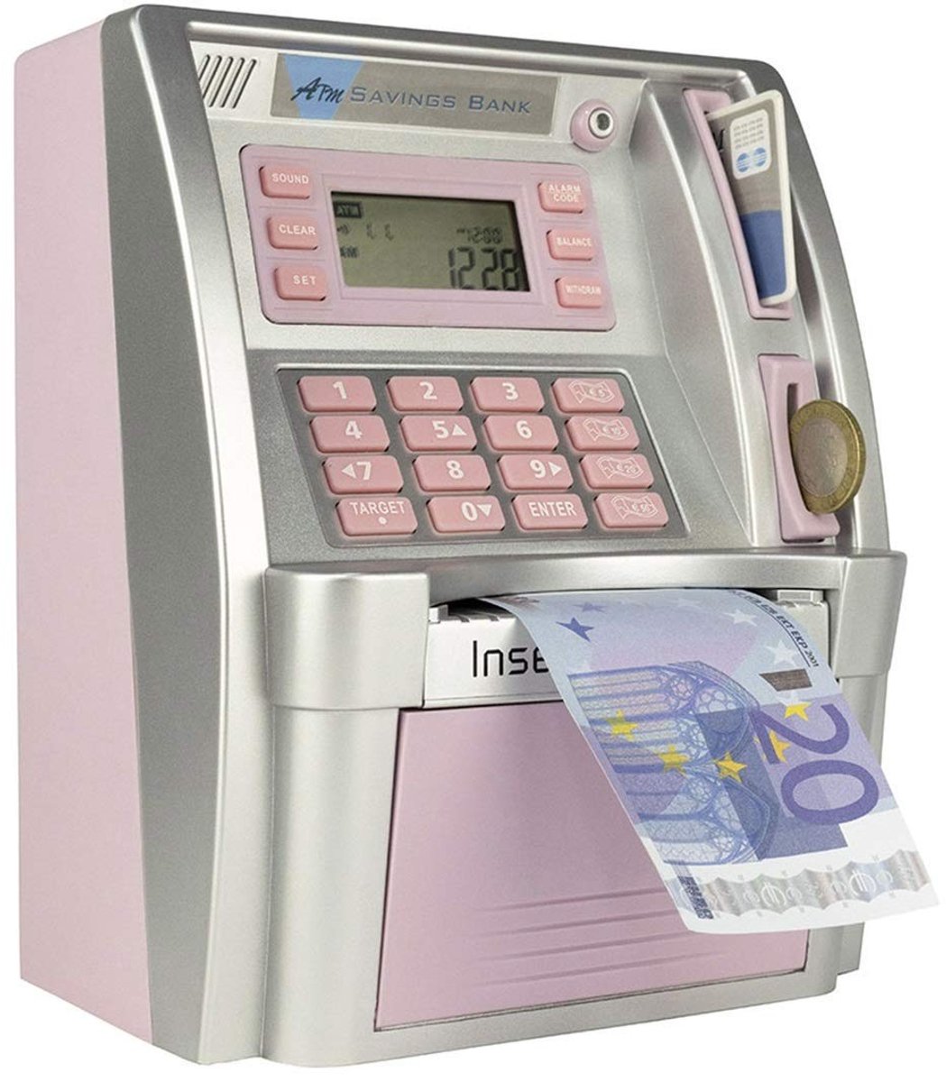 Omgoods - Elektronische Spaarbank voor Kinderen - Mini Piggy Bank in Roze