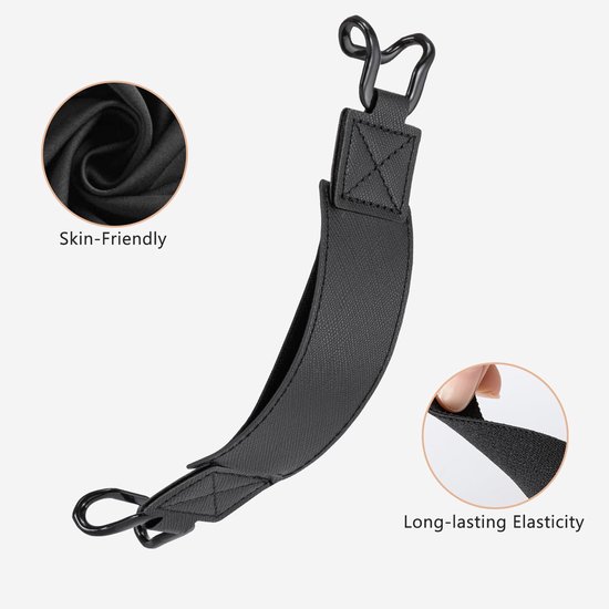 2-stuks Vingerhouder - Tablet polsbandje - Grip - Vingersteun - Accessoire polsbandje - Digitale accessoires - 15,5*4 cm - Comfortabele grip - Geschikt voor tablets of elektronische producten van 6-7,5 inch - Zwart — afbeelding 4