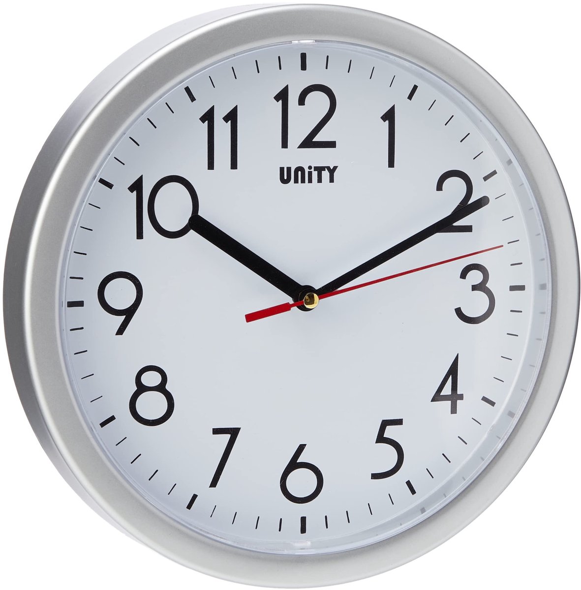 Omgoods - Unity Wandklok - Moderne Stilte Klok 22 cm - Zilver