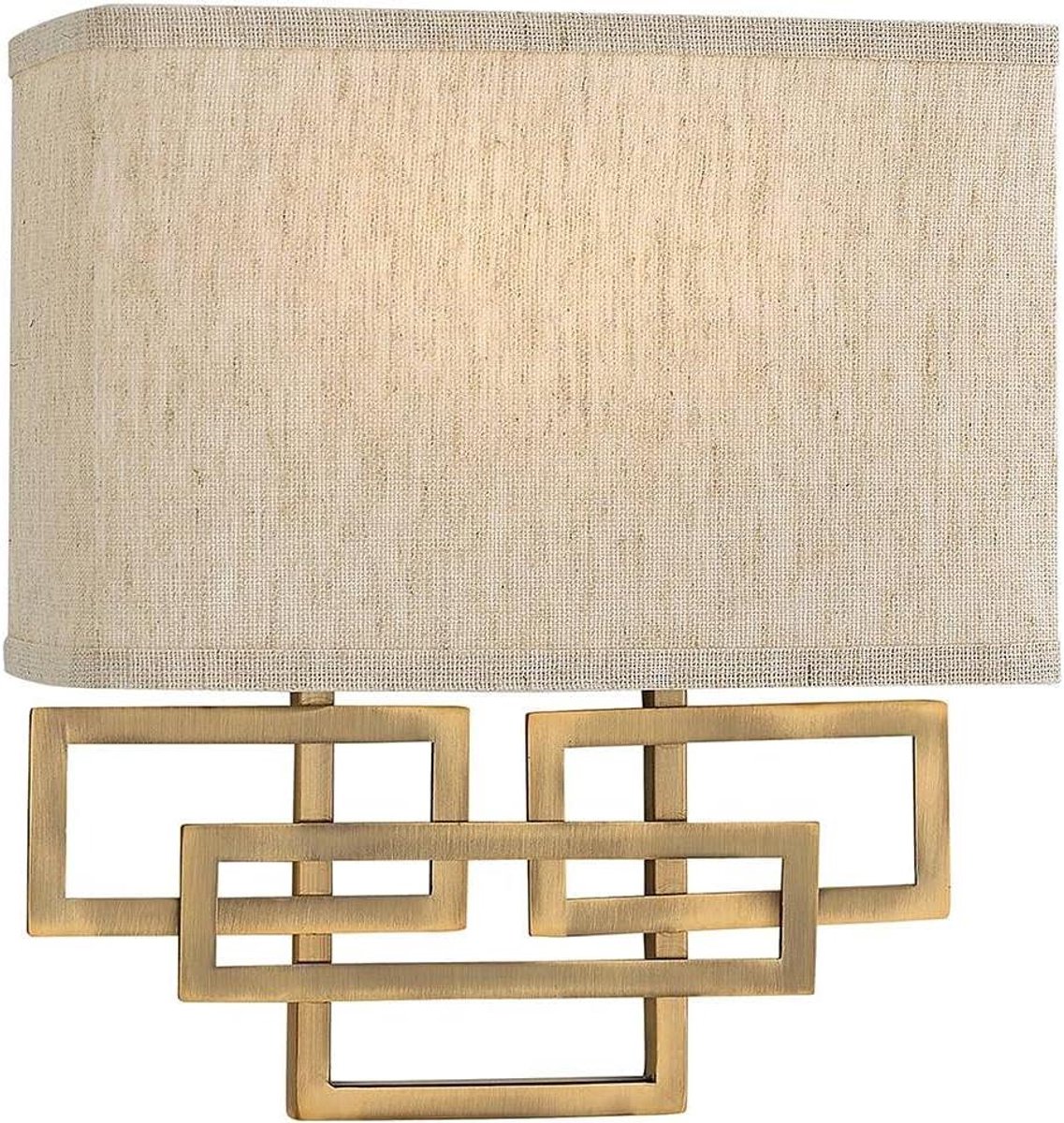 Wandlamp Brons - Wandverlichting Binnen - Huis Verlichten - Cambridge Brons Finish - 1xE14 Fitting - Beige