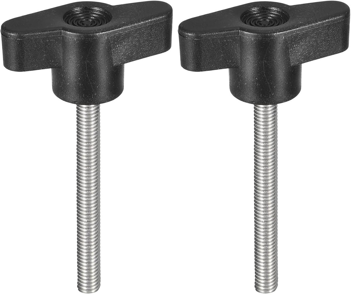 2 stuks klemschroefknop, M5 x 50 mm 304 roestvrij staal T-vormige duimschroeven handvat voor snelle vervanging van de handmatige aandraakknop